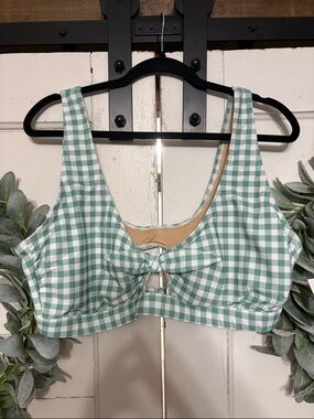 NWT Old Navy Gingham Swim Top